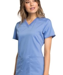 Cherokee Workwear Women's V-Neck Solid Scrub Top 9 Cherokee Workwear Women's V-Neck Solid Scrub Top -Silverts-shop 3 ck ww770ab 650