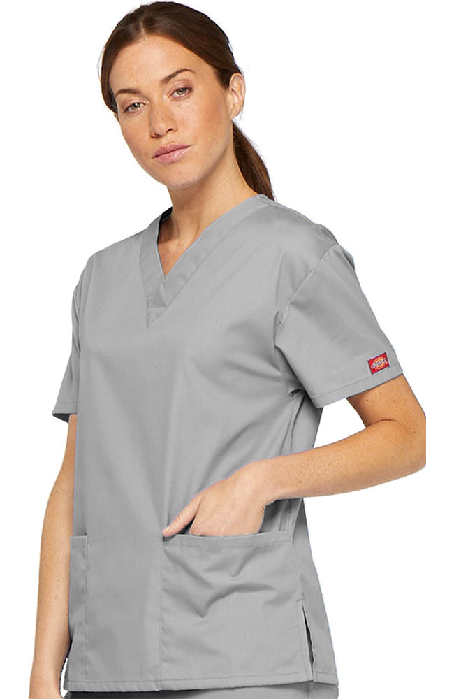 Clearance Women's V-Neck Solid Scrub Top Dickies Clearance Women's V-Neck Solid Scrub Top -Silverts-shop 3 di 86706 clearance 650