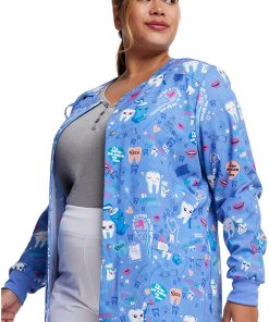 Dickies Women's Fillings For You Print Scrub Jacket 4 Dickies Women's Fillings For You Print Scrub Jacket -Silverts-shop 3 di dk309 print 650 2