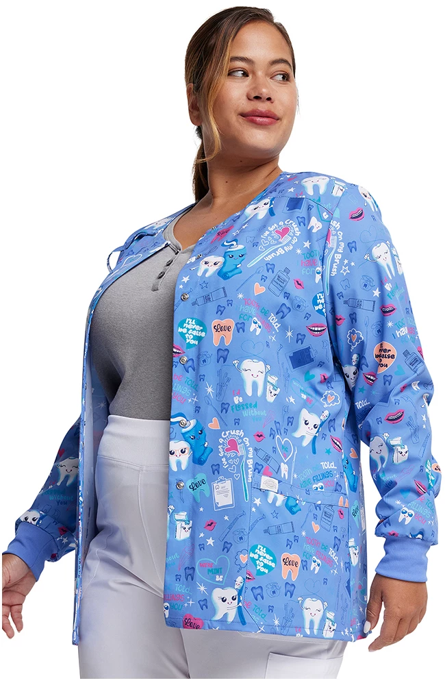 Dickies Women's Fillings For You Print Scrub Jacket - Image 3