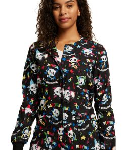 Dickies Women's Different Tune Print Scrub Jacket -Silverts-shop 3 di dk309 print 650
