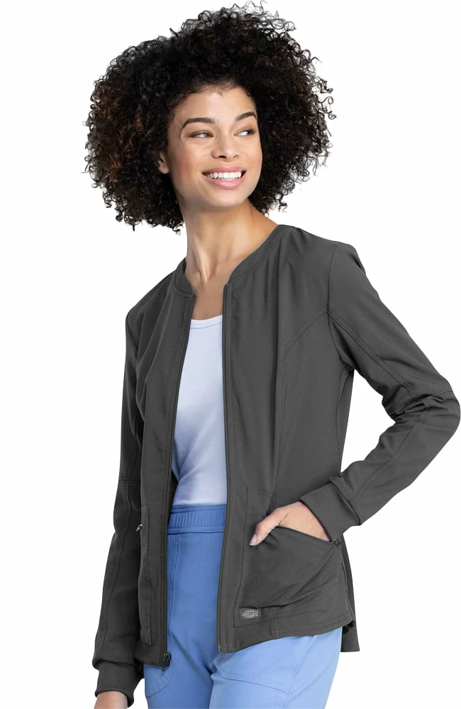 Dickies Clearance Women's Warm Up Solid Scrub Jacket - Image 3