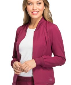 Dickies Clearance Women's Zip Front Warm-Up Solid Scrub Jacket -Silverts-shop 3 di dk330 clearance 650