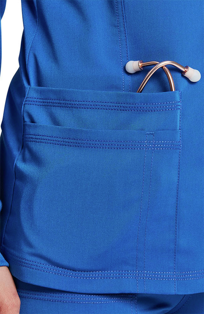 Women's Snap Front Solid Scrub Jacket Dickies Women's Snap Front Solid Scrub Jacket -Silverts-shop 3 di dk380 650