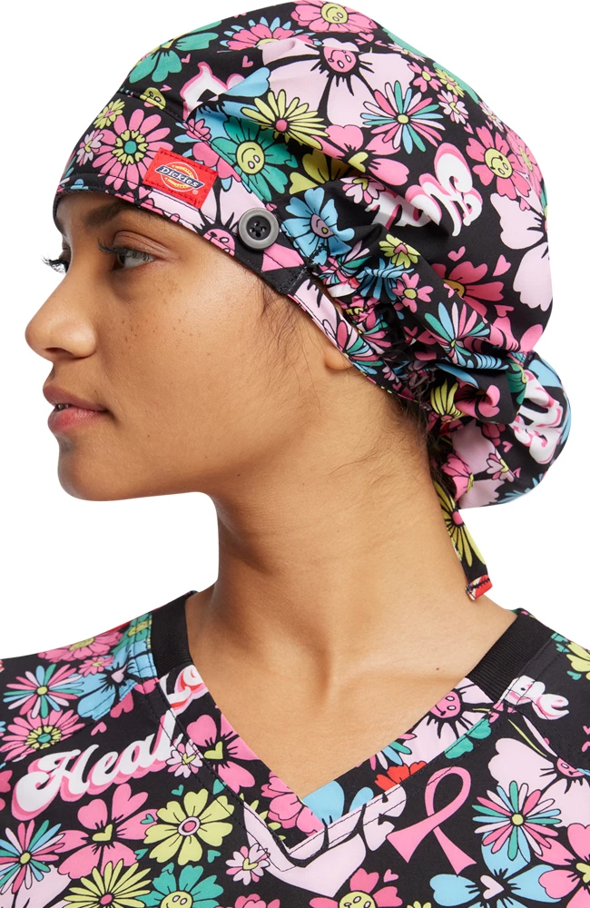Dickies Women's Bouffant Love Hope Heal Print Scrub Hat - Image 3