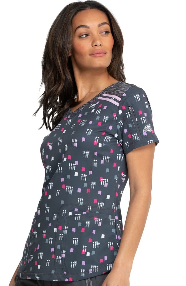 Clearance Women's Dots So Geo Print Scrub Top Dickies Clearance Women's Dots So Geo Print Scrub Top -Silverts-shop 3 di dk602 printclearance 650