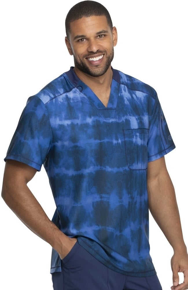 Clearance Men's Tie Dye Stripes Navy Print Scrub Top Dickies Clearance Men's Tie Dye Stripes Navy Print Scrub Top -Silverts-shop 3 di dk613 printclearance 650 1