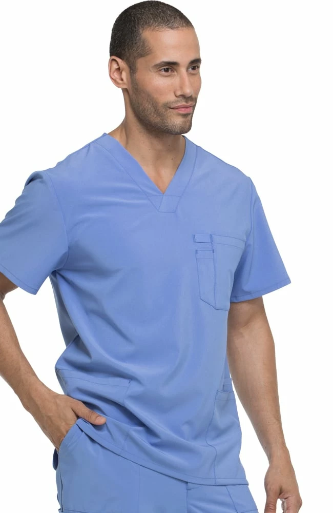 Dickies Clearance Men's V-Neck Utility Solid Scrub Top - Image 3