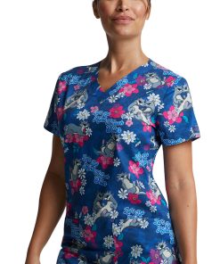 Dickies Clearance Women's Be Kind To Each Otter Print Scrub Top -Silverts-shop 3 di dk704 printclearance 650 1