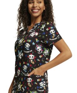 Dickies Women's Different Tune Print Scrub Top -Silverts-shop 3 di dk717 print 650 2