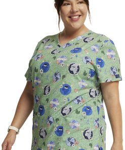 Dickies Women's Happy To Be Here Print Scrub Top -Silverts-shop 3 di dk717 print 650 4