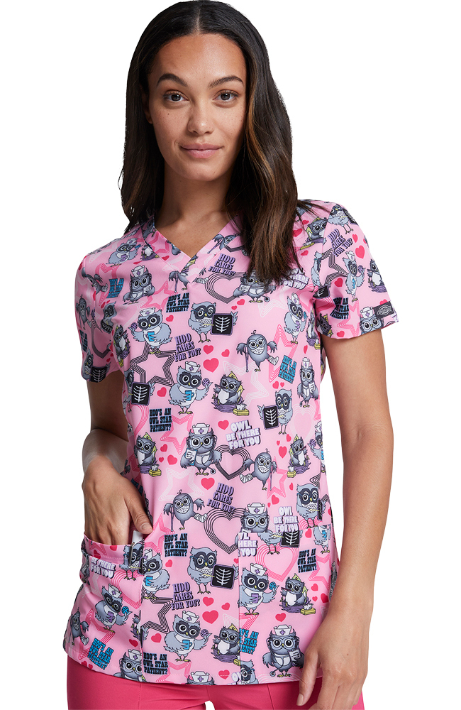 Clearance Women's Hoo Cares For You Print Scrub Top Dickies Clearance Women's Hoo Cares For You Print Scrub Top -Silverts-shop 3 di dk717 printclearance 650 1