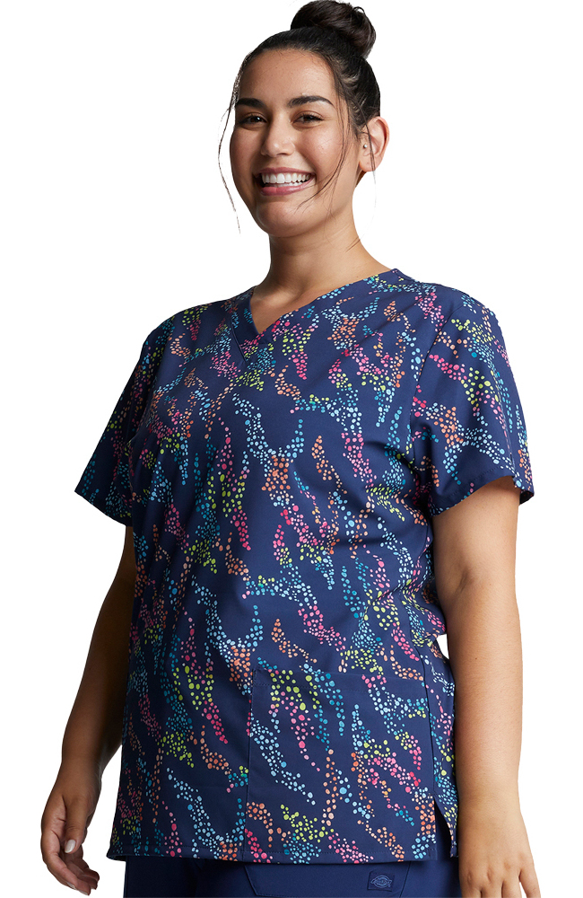 Clearance Women's Safari Spots Print Scrub Top Dickies Clearance Women's Safari Spots Print Scrub Top -Silverts-shop 3 di dk717 printclearance 650