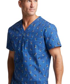 Dickies Clearance Men's Doggone Cool Print Scrub Top -Silverts-shop 3 di dk725 printclearance 650