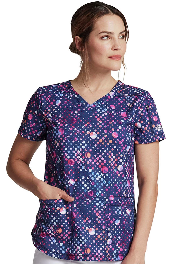 Dickies Women's Dot's Get Going Print Scrub Top - Image 3