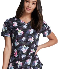 Dickies Clearance Women's Light Bright Blooms Print Scrub Top 4 Dickies Clearance Women's Light Bright Blooms Print Scrub Top -Silverts-shop 3 di dk731 printclearance 650
