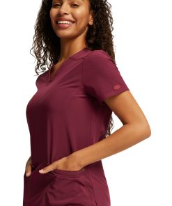 Dickies Women's V-Neck Top -Silverts-shop 3 di dk747 650