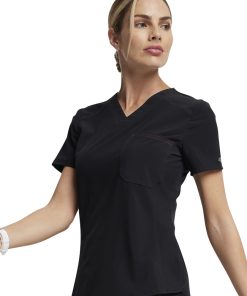 Dickies Women's Tuckable V-Neck Scrub Top -Silverts-shop 3 di dk748 650