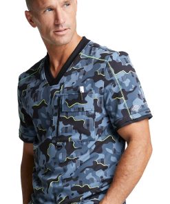 Dickies Clearance Men's Tough Glowing Print Scrub Top -Silverts-shop 3 di dk779 printclearance 650