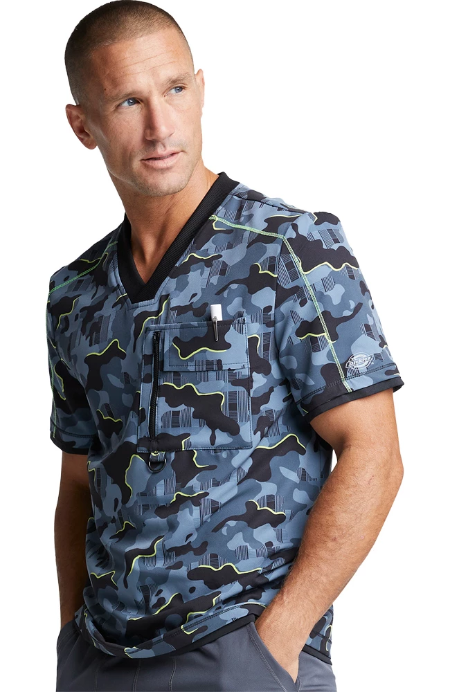 Dickies Clearance Men's Tough Glowing Print Scrub Top - Image 3