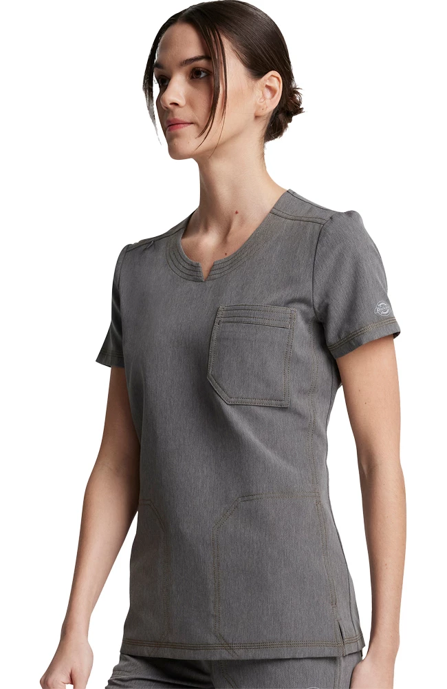 Dickies Clearance Women's Notch Neck Scrub Top - Image 3