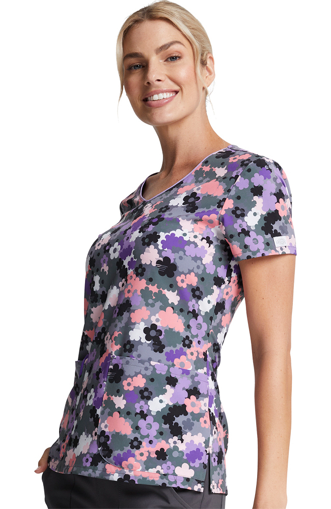 Clearance Women's Camo Buds Print Scrub Top Dickies Clearance Women's Camo Buds Print Scrub Top -Silverts-shop 3 di dk852 printclearance 650