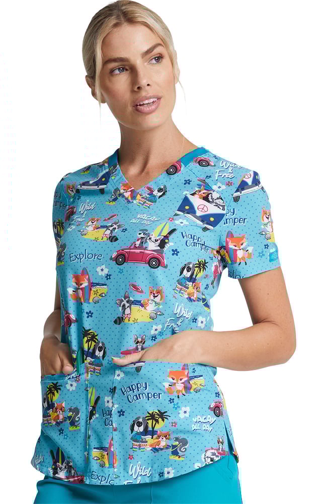 Clearance Women's Vacay All Day Print Scrub Top Dickies Clearance Women's Vacay All Day Print Scrub Top -Silverts-shop 3 di dk876 printclearance 650