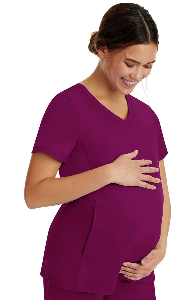 Healing Hands Women's Mila Maternity Solid Scrub Top - Image 3