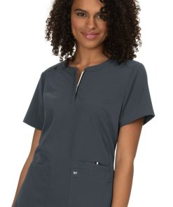 Koi Women's Back In Action Solid Scrub Top -Silverts-shop 3 ko 1009 650