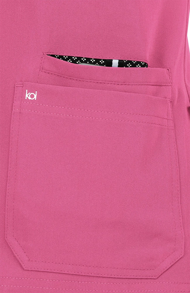 Koi Clearance Women's Hustle & Heart Solid Scrub Top - Image 3