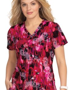 Koi Clearance Women's Early Energy Flutter Butterfly Print Scrub Top -Silverts-shop 3 ko 1029pr printclearance 650