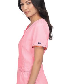 Koi Women's Regan Y-Neck Scrub Top -Silverts-shop 3 ko 1060 650