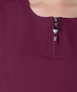 Koi Clearance Women's Serenity Round Zip Neck Solid Scrub Top -Silverts-shop 3 ko 317 clearance 650