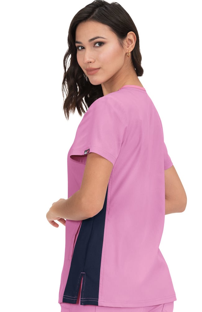 Koi Clearance Women's Lotus Colorblock Jewel Neck Solid Scrub Top 5 Koi Clearance Women's Lotus Colorblock Jewel Neck Solid Scrub Top - Image 3