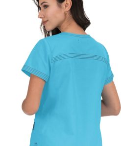 Koi Clearance Women's Kyra V-Neck Solid Scrub Top -Silverts-shop 3 ko 394 clearance 650