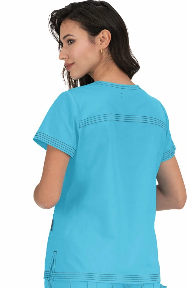 Koi Clearance Women's Kyra V-Neck Solid Scrub Top - Image 3