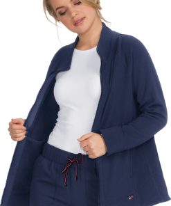 Koi Women's Wellness Solid Scrub Jacket -Silverts-shop 3 ko 452 650