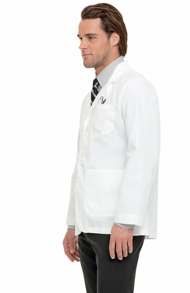 Landau Clearance Men's Three Button Closure Consultation 30¾" Lab Coat - Image 3