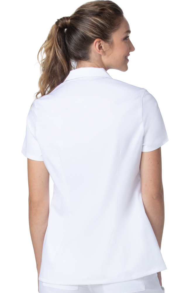 Women's Collared Zip Front Solid Scrub Top Landau Women's Collared Zip Front Solid Scrub Top -Silverts-shop 3 ln 4173prv 650