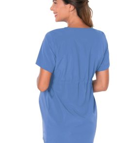 Landau Women's Maternity V-Neck Empire Waist Tunic Solid Scrub Top 4 Landau Women's Maternity V-Neck Empire Waist Tunic Solid Scrub Top -Silverts-shop 3 ln 4399 650