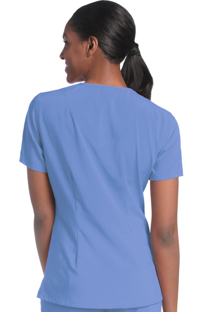 Urbane Women's Motivate V-Neck Solid Scrub Top With Tonal Stitching 5 Urbane Women's Motivate V-Neck Solid Scrub Top With Tonal Stitching - Image 3