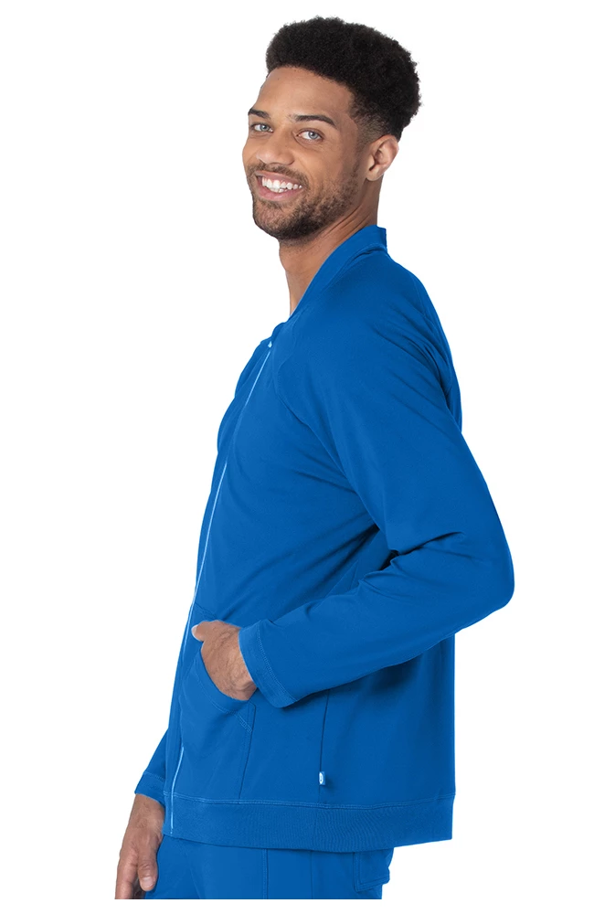 Urbane Men's Warm Up Solid Scrub Jacket - Image 3