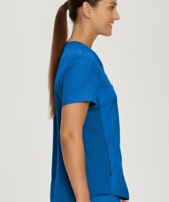 Landau Women's 2 Pocket V-Neck Scrub Top -Silverts-shop 3 ln lt101 650