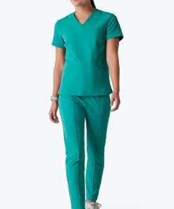 Medelita Women's Calyx V-Neck Scrub Top -Silverts-shop 3 md et12117 650