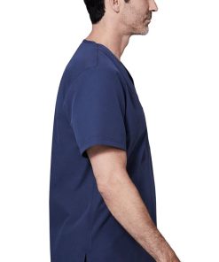 Medelita Men's V-Neck Chest Pocket Solid Scrub Top 4 Medelita Men's V-Neck Chest Pocket Solid Scrub Top -Silverts-shop 3 md mfmst 650