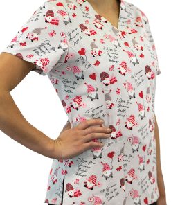 Maevn Uniforms Women's Gnome Matter What Print Scrub Top 4 Maevn Uniforms Women's Gnome Matter What Print Scrub Top -Silverts-shop 3 mv 1767 print 650 6