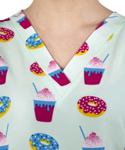 Maevn Uniforms Clearance Women's Brain Freeze Print Scrub Top 8 Maevn Uniforms Clearance Women's Brain Freeze Print Scrub Top -Silverts-shop 3 mv 1767 printclearance 650 2