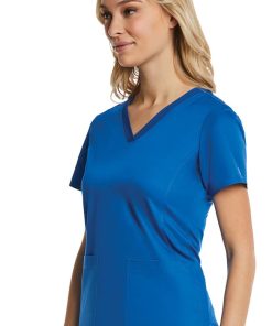 EON Women's Athletic Utility Solid Scrub Top 9 EON Women's Athletic Utility Solid Scrub Top -Silverts-shop 3 mv 1768 650