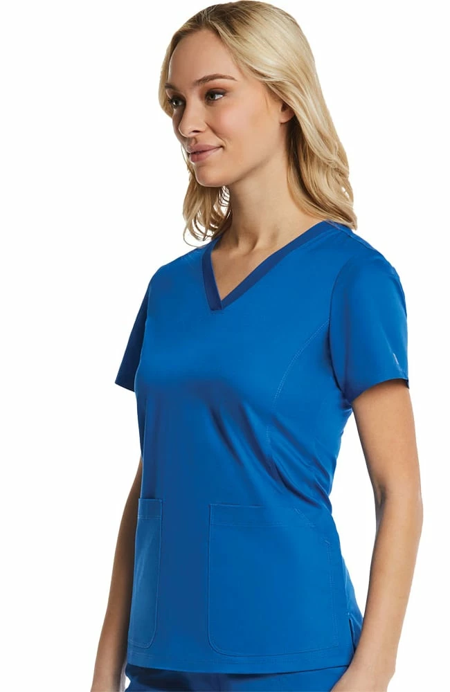 EON Women's Athletic Utility Solid Scrub Top - Image 3