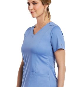 Maevn Uniforms Women's Double V-Neck Solid Scrub Top 8 Maevn Uniforms Women's Double V-Neck Solid Scrub Top -Silverts-shop 3 mv 3501 650